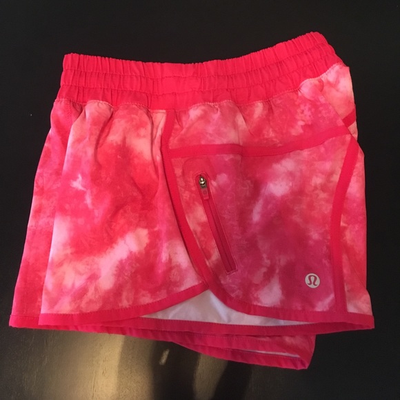 Lululemon Pink Tie Dye Tracker Shorts - Picture 2 of 4
